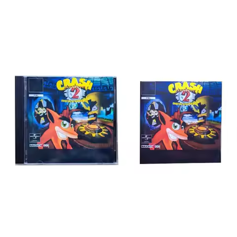 PS1 Crash Bandicoot 2 PAL Copy Disc Game Black Bottom Unlock Console Station 1 Retro Optical Driver 