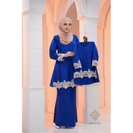 BAJU KURUNG RIAU MODEN KURUNG SEDONDON IBU ANAK ROYAL BLUE NAVY EMERALD GREEN MAROON BLACK BAJU RAYA