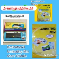 QUAFF Laminator A3 and laminating film short 125mic(free id size laminating film)
