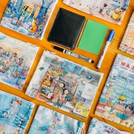 Zipper Pouch | Ah Guo Singaporean Drawn Cotton Canvas Singapore Gift Souvenir