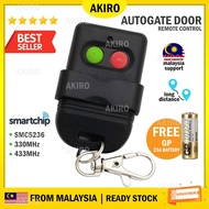 AKIRO Malaysia Autogate Door Remote Control Key Duplicator SMC5326 330Mhz 433Mhz DIP Switch Auto Gate Controller FREE Battery