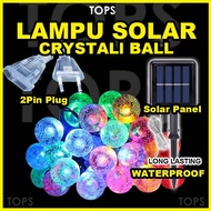 【Solar | Plug Crystal Ball 8 Modes 22M | 12M】2026 Lampu Raya Outdoor Fairy String Light Lip Lap Keli