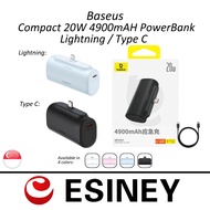 [SG Store] Baseus Compact Fast Charging 3C Power Bank CCC Certification power bank  Lightning/ Type 
