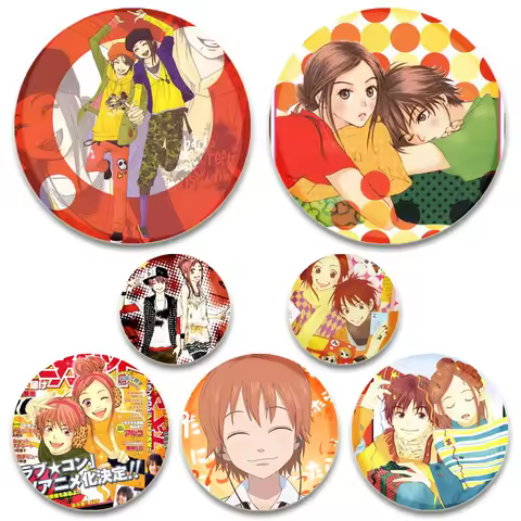 Anime Lovely Complex Button Pins Cute Cartoon Badge 32/44/58mm Round Creative Brooches for Backpack