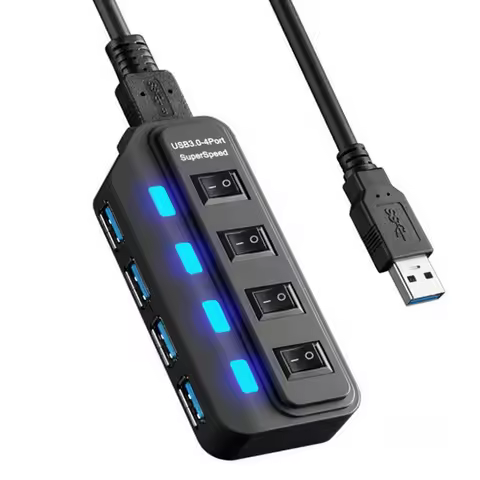 Switch Extension Hub 4-port USB 3.0 Hub Computer USB Extension Hub One Drag Four USB3.0 Splitter PC 
