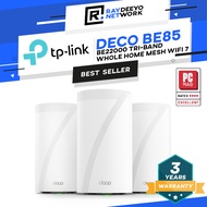 TP-LINK Deco BE85 BE22000 Whole Home Mesh Wi-Fi 7 System Multi-Gigabit 10Gbps Ports Smart Antennas