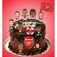 arsenal bighead player  cake topper (1set)