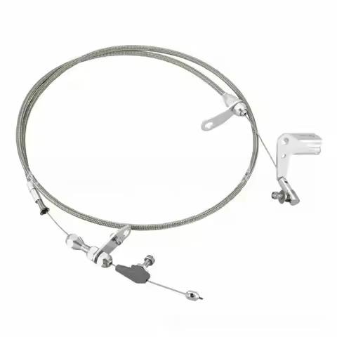 X95-Throttle Gas For 727 Stainless Braided Kickdown Cable Mopar Transmission