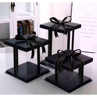 READY STOCK 8inch/10inch TRANSPARENT CAKE BOX HEIGHTEN TRANSPARENT CAKE BOX