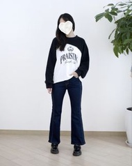 Howluk 側明線微喇叭牛仔褲