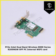 Used PCIe Intel Dual Band Wireless 8000 Series 8265NGW SFF PC Internal WIFI card 