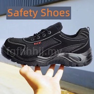 🇲🇾Ready Stock 男士轻便防砸安全鞋、劳保鞋 Kasut Keselamatan Lelaki 安全靴 Outdoor Sport Black Men Safety Shoes Big Size 43 44 45 46 47 48 Saiz Besar