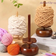 DELMER13P Yarn Ball Holder, Reusable Space Saving Wooden Yarn Winder Stand, Convenient Smooth Rotati