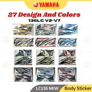 YAMAHA LC135 Body Cover Set Coverset Sticker Stripe Strike LC V2 V3 V4 V5 V6 V7 V8 LCV2 LCV3 LCV4 LC