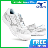 Mizuno | รองเท้าปิงปอง Mizuno Cyclone Speed 5 สีขาวเงิน รองเท้าในร่ม รองเท้าสำหรับการแข่งขัน