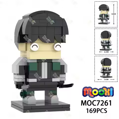 169PCS Creative Soshiro Hoshina MOC Decoration Building Blocks DIY Anime Kaiju NO.8 Character Models