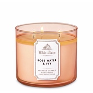 Bath and Body Works Rose Water &amp; Ivy 3 wick candle