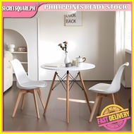 ⚖ ∡ ▬ Nordic Round Table For dining table set space saver Coffee Table Wooden center table for livi