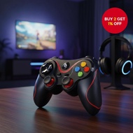 Wireless Bluetooth Gamepad for PS3 PS4 Android 2.4G Joystick Controller  Alat Kawalan Permainan Blue