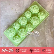 Jelly mold, Blooming Rose ice tray filled with 3D and 4D jelly