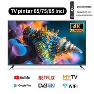 JEAANSP 65 75 85 inches 4K Smart TV UHD Android 14.0 GoogleTV 50 55 Inch Smart TV Google Play Netfli