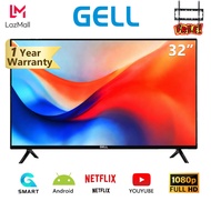 GELL 32 inch Android smart tv on sale lowest price Frameless led tv 32 inches ultra-thin flat screen tv on sale promo(Free Bracket)