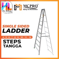 MCPRO Aluminium Single Sided Ladder 4 / 5 / 6 / 7 / 8 / 9 / 10 / 11 / 12 Steps Tangga Lipat