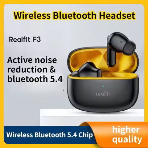 Realfit F3 ANC Active Noise Cancellation True Wireless Bluetooth 5.4 Headset Chip High Quality in-Ea