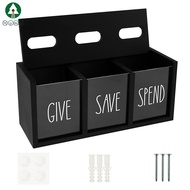 Give Save Spend Money Box Save Spend Bank Money Saving Box Countertop Wall Mount Kid Piggy Bank for 