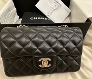 極新真品 CHANEL 香奈兒 MINI COCO 包 2.55 羊皮淡金釦 型號A69900 Y04059  B94305