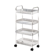 Best Selling Multi-Layer Acrylic Shelf Trolley Mobile Storage Rack Kitchen and Bedroom Multi-Layer Snacks Sundries Storage
