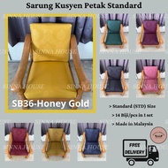 Sarung Kusyen Segi Empat PETAK 14pcs SATIN SUTERA Jahit Tepi Standard Square Cushion Sofa Cover古申沙发套(标准方)