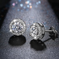 1.0ct Diamond Test Passed Real Moissanite Diamond Earring for Women 925 Silver D Color Moissanite Earrings Jewelry Gift