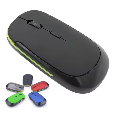 Portable 2.4GHz Wireless Mouse + USB Receiver 1600DPI 10m Gaming Mouse for Macbook Laptop PC