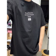 Acne Studios Letter Smiley Unisex Style American Short-Sleeved t-Shirt Men Women