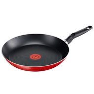 Tefal Essential Chef de France Nonstick Frying Pan (20cm, 24cm, 26cm, 28cm, 30cm) Dishwasher Oven Safe No PFOA Thermo-Spot Heat Indicator Red