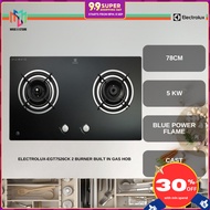 Electrolux EGT7526CK 78cm SMART 2-Burner Built-in Gas Hob Dapur Gas