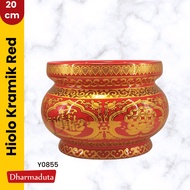 Hiolo Kramic Red incense burner Stick Diameter 20cm, incense burner