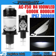 Premium LED Headlight H4 Mini Projector Motorcycle Car Original Epic Racing ZE5 High Low AC DC With