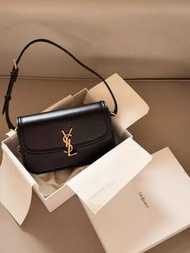 ✨YSL Saint Laurent solferino 牛皮革hobo單肩包 女款 黑色