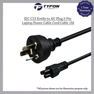 IEC C13 Kettle to AU Plug 3 Pin Laptop Power Cable Cord Cable 1M