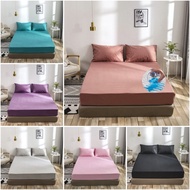 ☏ Waterproof Bedsheet Fitted 35cm Cadar Single Size/Queen Size/Kind Size Cadar Fitted Set Katil Mattress Cover