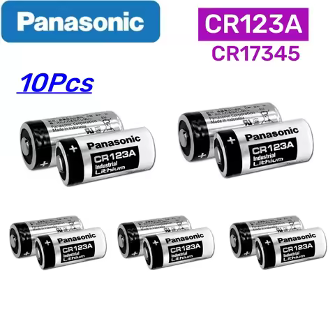 10PCS Original Panasonic 123 Lithium 3V Arlo Camera Battery CR123A CR17345 DL123A EL123A 123A