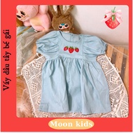 MoonKids summer cotton dress with strawberry pattern for girls 10214