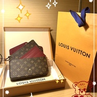 歐洲購入全新正品Louis Vuitton WOC三合一 老花鏈條包 含盒M81896