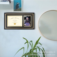 9x16 Inch Certificate and 4x6 Inch Photo Frame Can Hold 6x8 Inch Certificate and 4x6 Inch Photo Blac