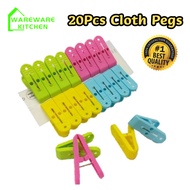 20Pcs Quality Plastic Clothes Pegs Colourful Bright Colour Clothes Clip Clothes Peg Cloth Peg Plasti