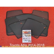 Toyota Altis 2014-2018 (NINJA) Folding Magnetic Magnet Ninja Sun Shade Shades 5 PCS