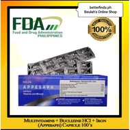 100's APPESAPH - Multivitamins + Buclizine + HCI + Iron (APPETITE STIMULANT)