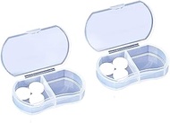 Pill Case Organizer Pocket Small Pill Holder, Daily AM & PM containers, Medicine Holder, Ideal for M